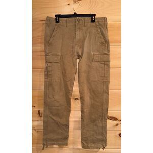 Men's VANS Khaki Cargo Pants with Adjustable Cuffs